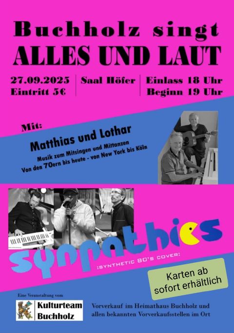 Buchholz singt: Alles und Laut (27.09.2025)
